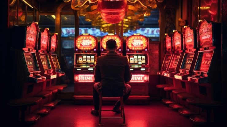 Antarmuka permainan Captain's Bounty di platform bayu toto menampilkan grid permainan dengan simbol bertema petualangan dan tombol kontrol taruhan